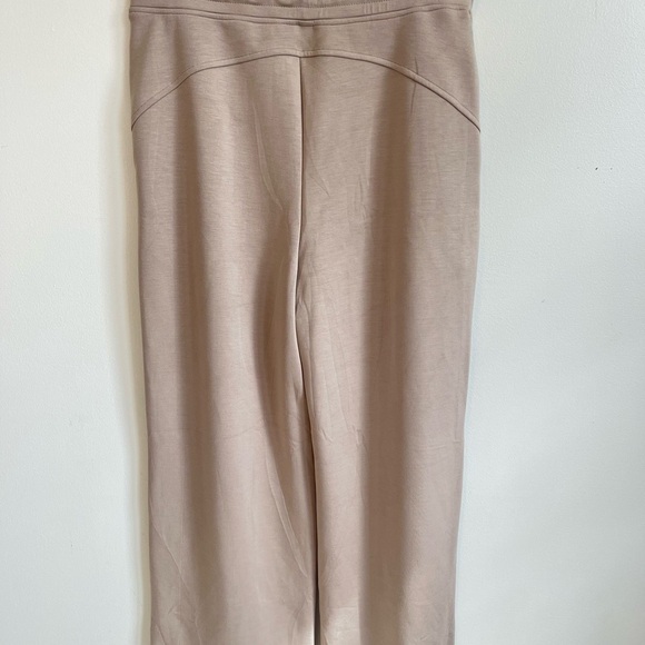 Lillusory Women Beige Elastic Band Drawstring Wide Leg Pants Boho Leisure Sz XL - Picture 4 of 7